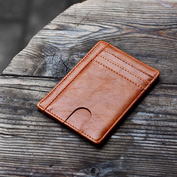 Brown Leather Card Holder image 1